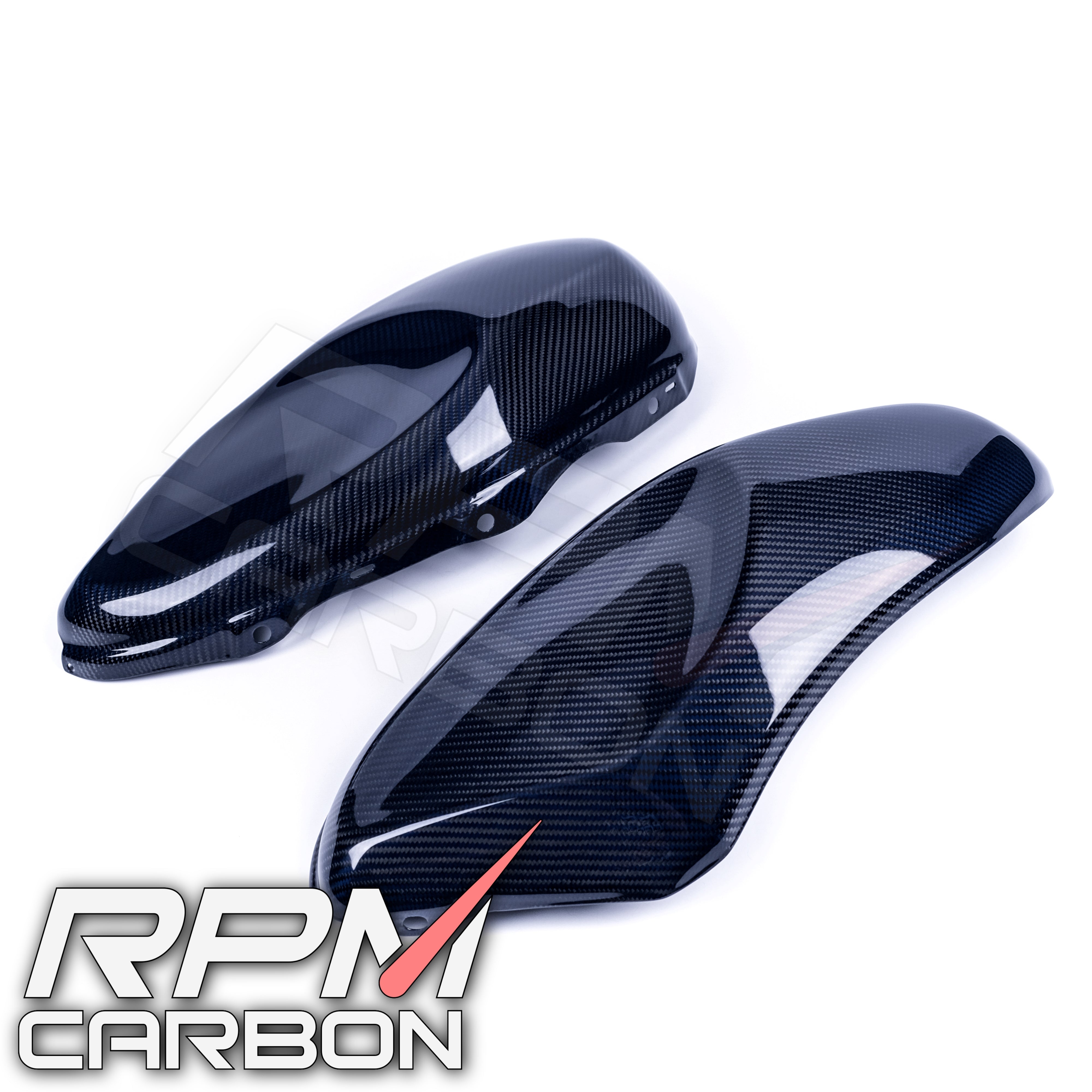 Blue Carbon Fiber Side Tank Covers for Yamaha XSR900