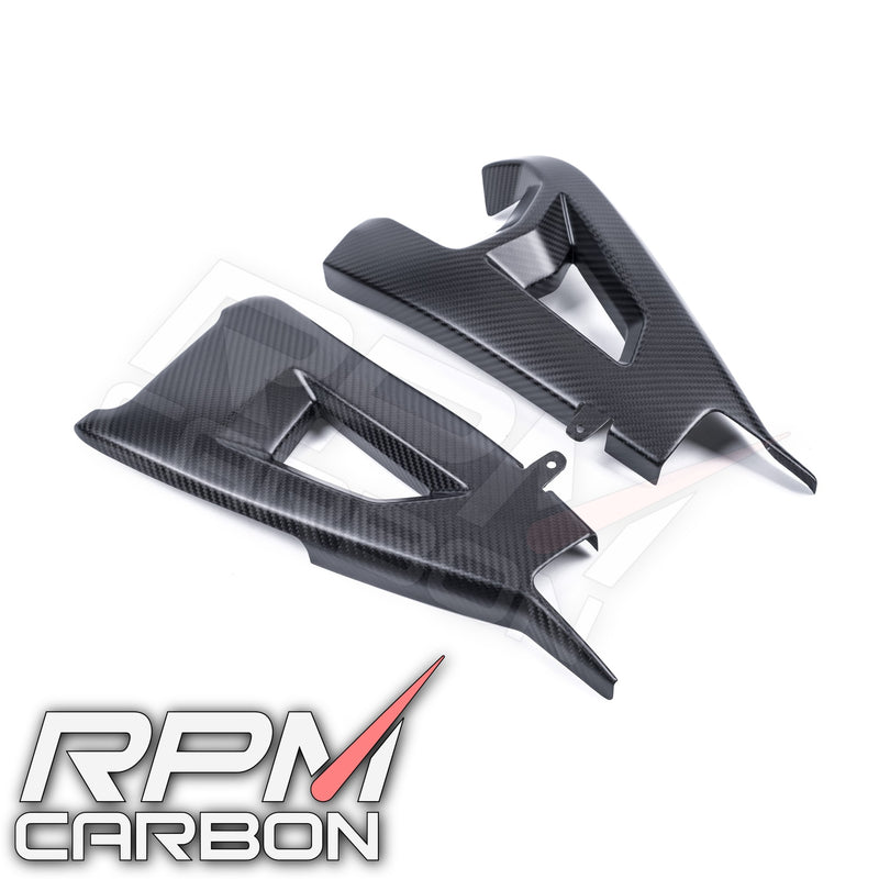 Kawasaki ZX-10R 2016+ Carbon Fiber Swingarm Covers Protectors in Carbon Fiber