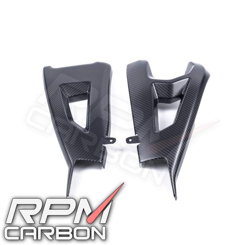 Kawasaki ZX-10R 2016+ Carbon Fiber Swingarm Covers Protectors in Carbon Fiber