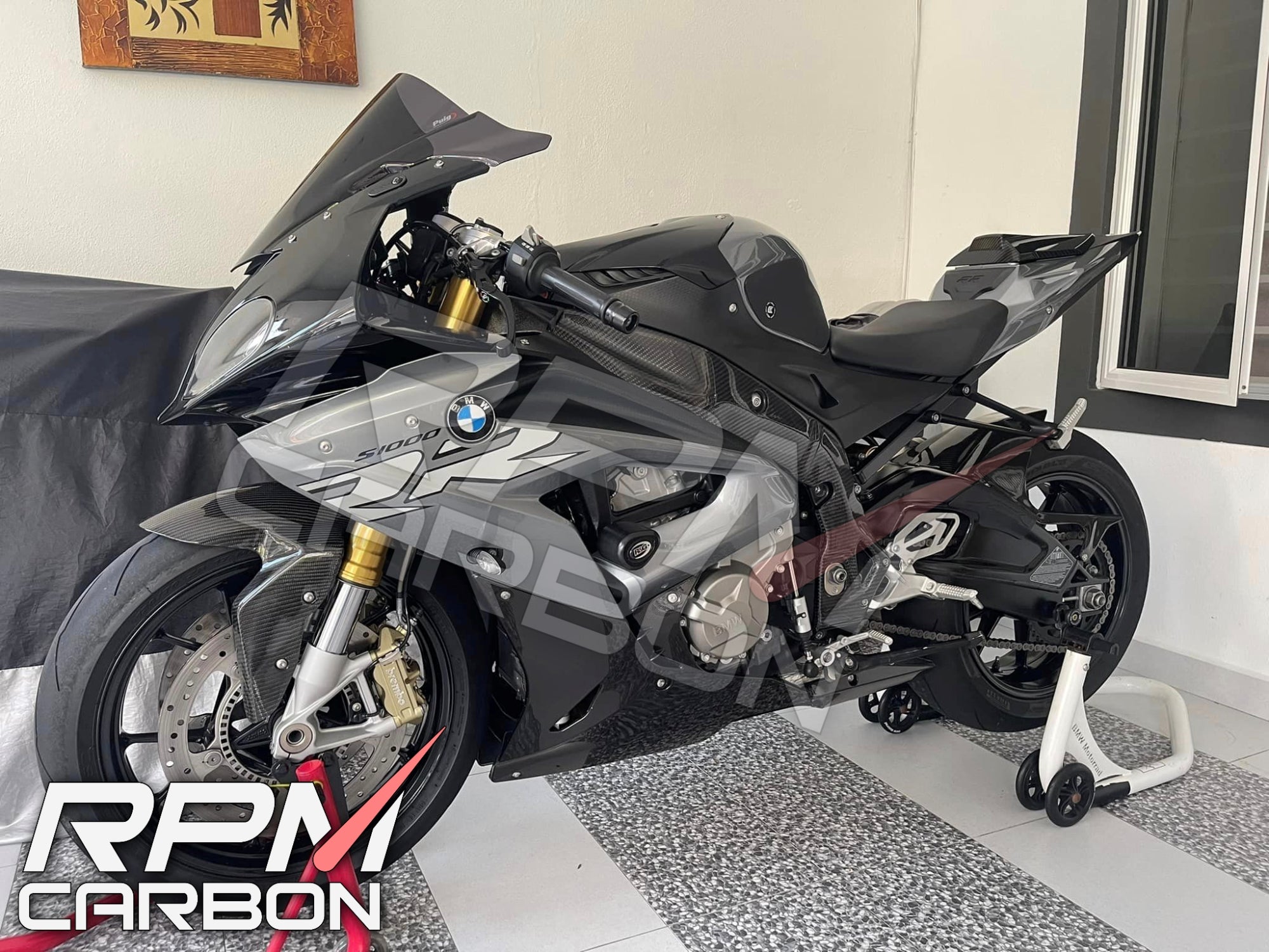 BMW S1000RR (2015-2016) Carbon Fiber Belly Pan Lower Side Fairings