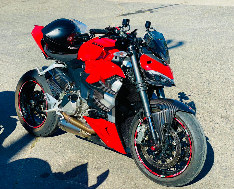 Ducati Streetfighter V4 V2 Carbon Fiber Headlight Under Fairing Cowl