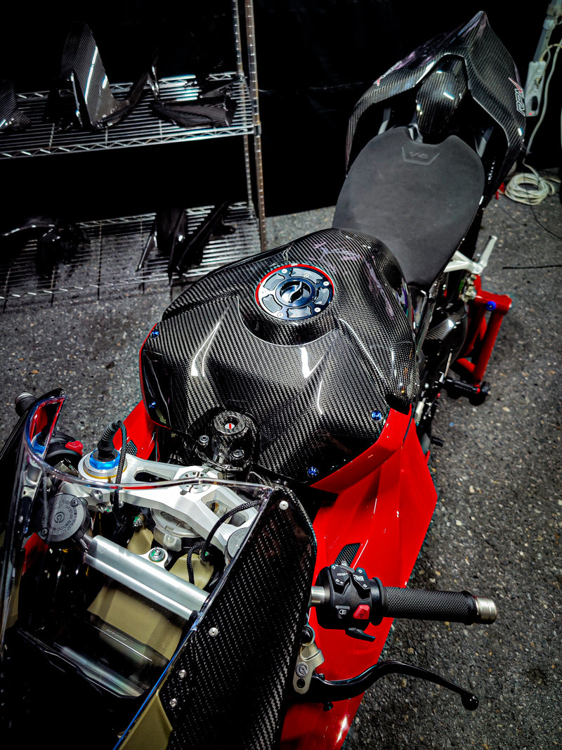 Ducati Panigale V4 Carbon Fiber Tank Airbox Cover Carbon Fiber