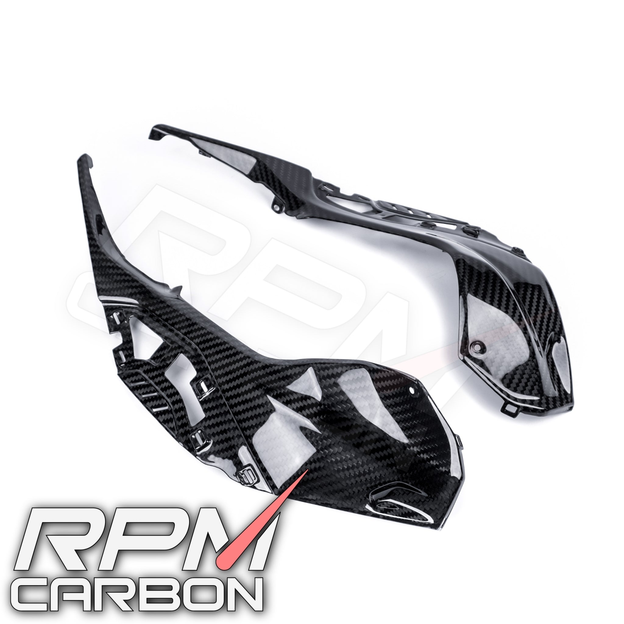 BMW S1000RR 2020 Tank Side Panels (OEM Version) in Carbon Fiber