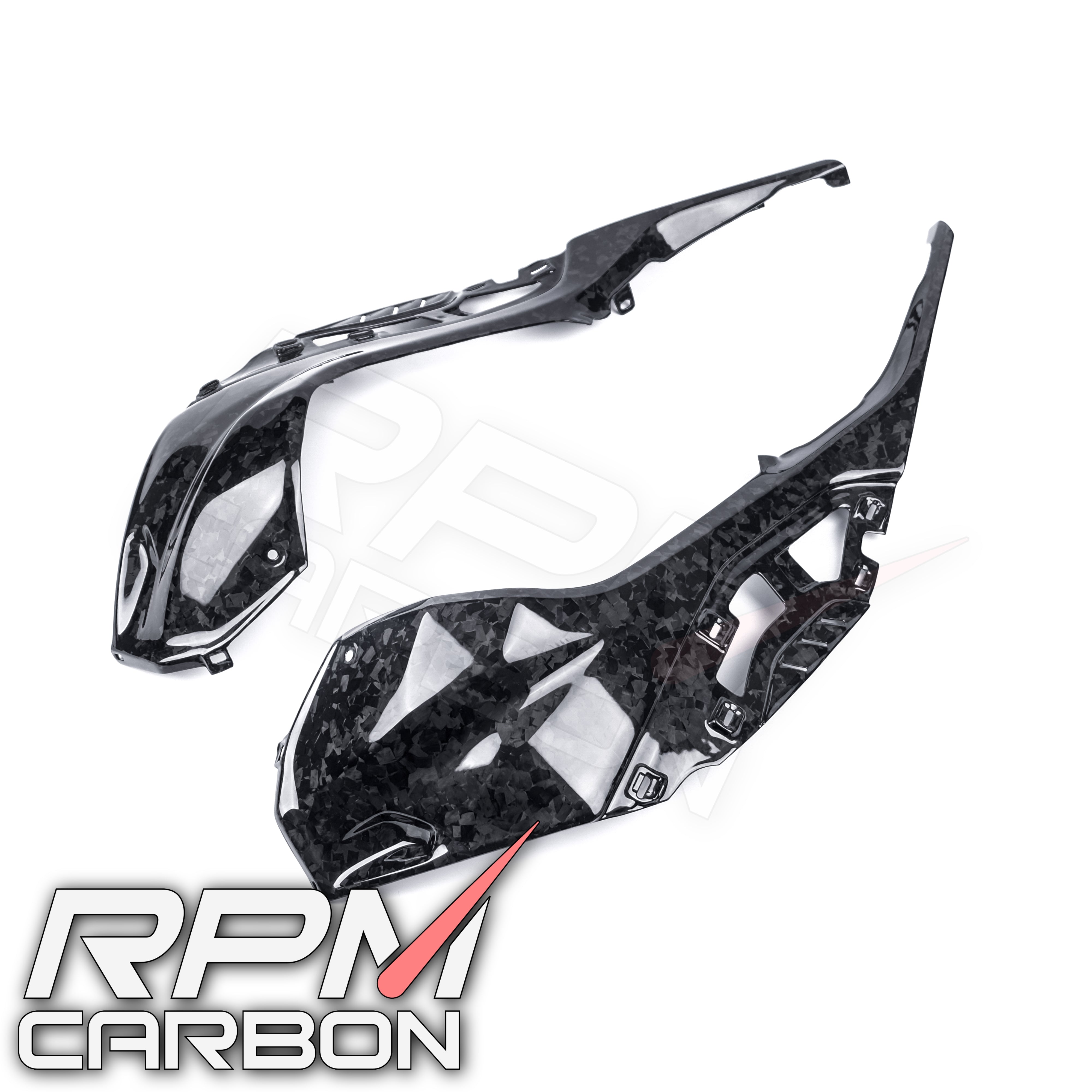 BMW S1000RR 2020 Tank Side Panels (OEM Version) in Carbon Fiber