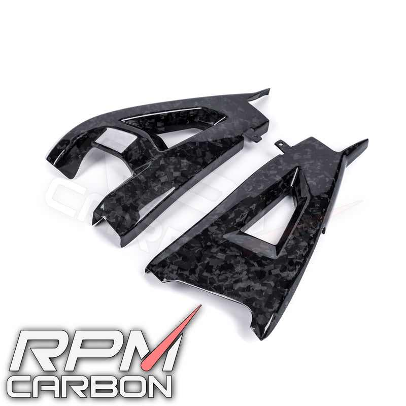 Kawasaki ZX-10R 2016+ Carbon Fiber Swingarm Covers Protectors in Carbon Fiber